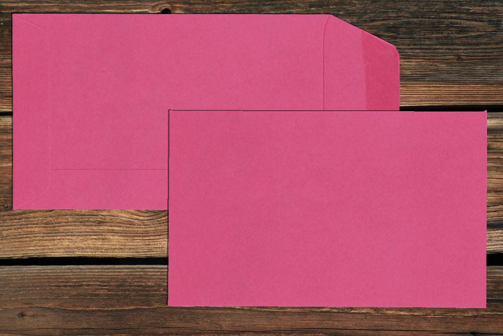 Versandtaschen 65x105 mm Nassklebend Knallrosa 120 g/qm